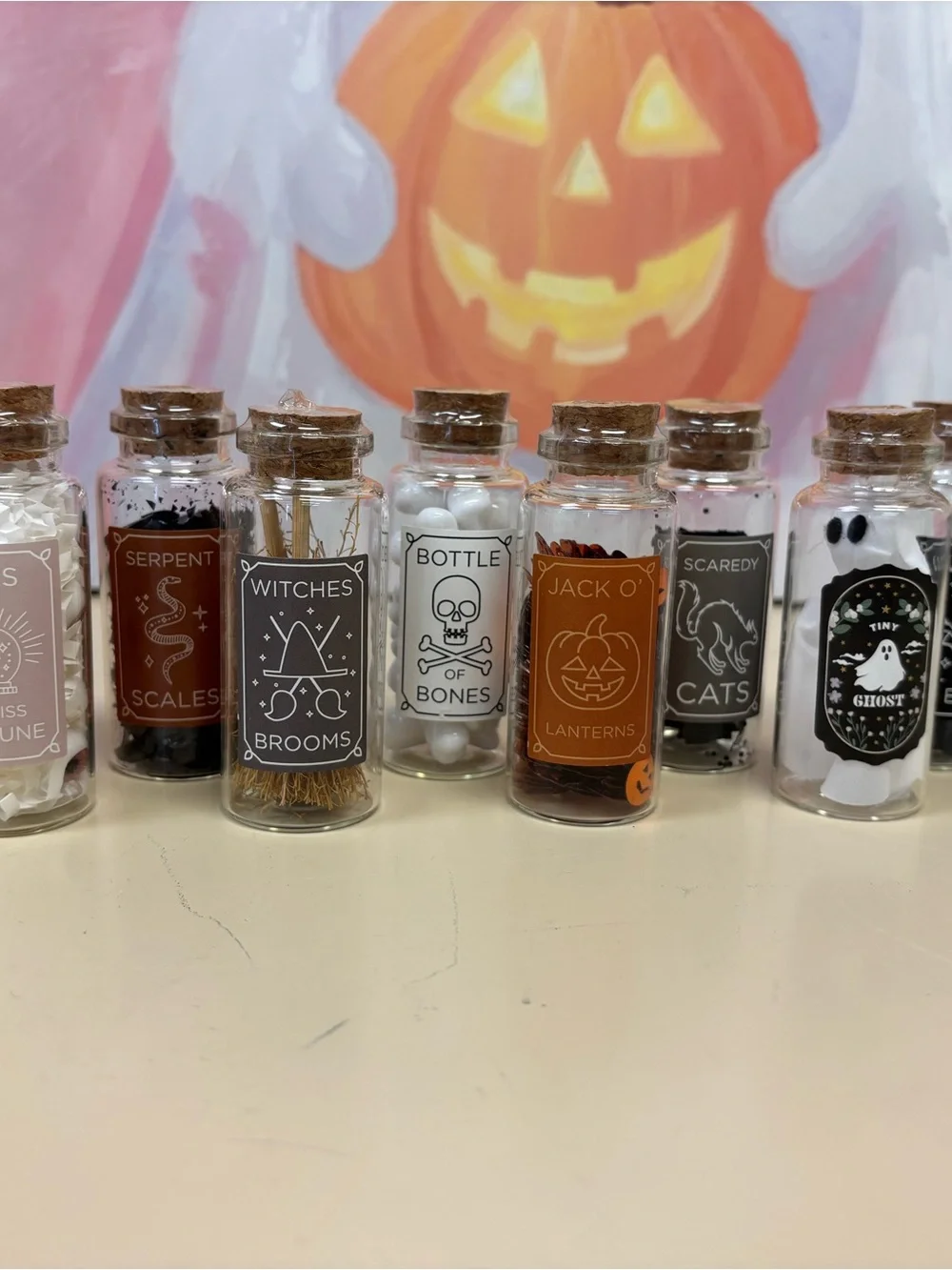 Target Bullseye Halloween Mini Glass Jars Set of 9